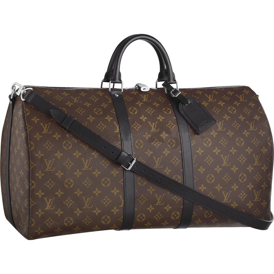 AAA Fake Louis Vuitton Keepall 55 With Strap Monogram Macassar Canvas M56714 Online